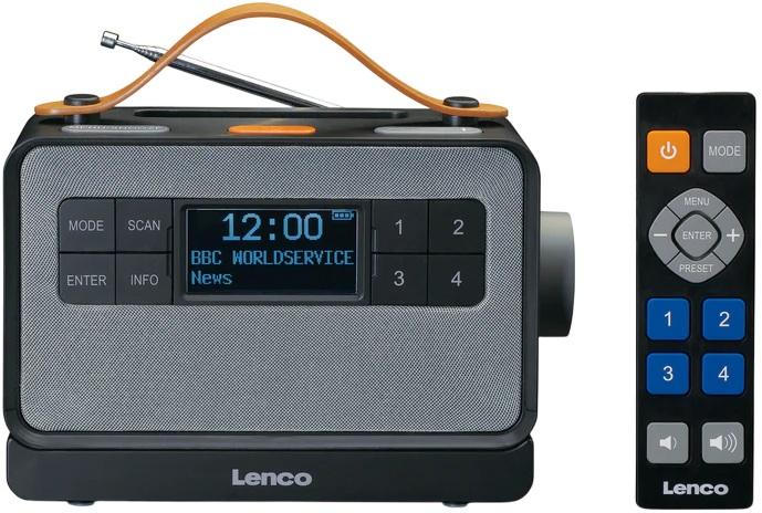 Rádio Portátil Digital PDR - 065BK FM/DAB+ (Preto) - LENCO