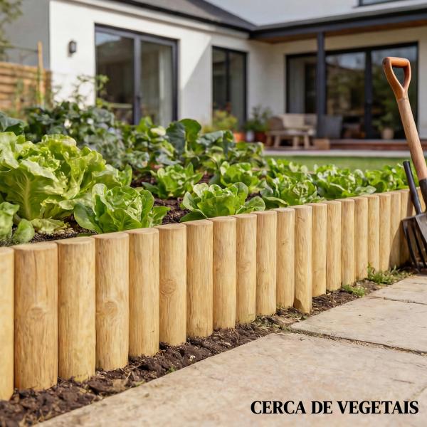 Cerca de Jardim em Madeira Painel Decorativo Resistente e Fácil de Instalar para Pátio Relva Caminho 176x38 cm Madeira