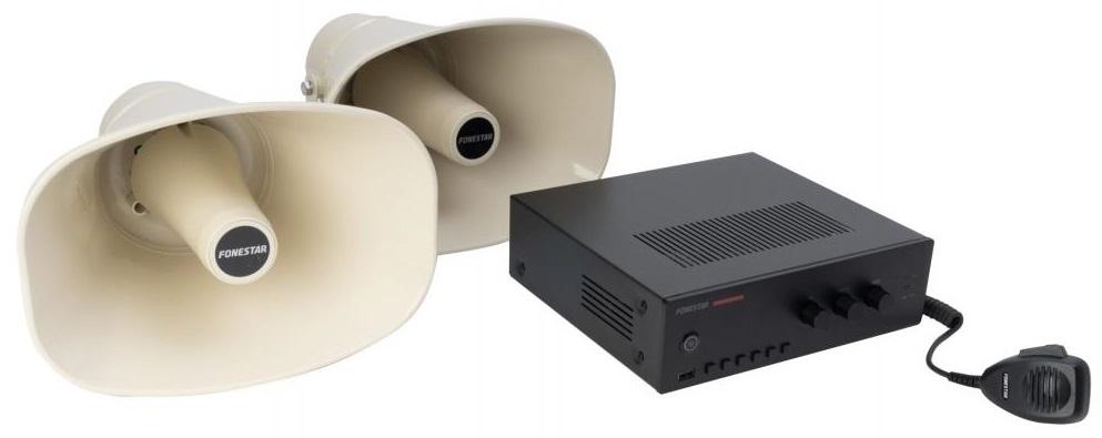Pack Equipamento Eleitoral (1x Amplificador + 2 Megafones) - FONESTAR