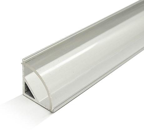 Perfil Alumínio c/ Difusor Transparente p/ Fita de LEDs - 2 mts