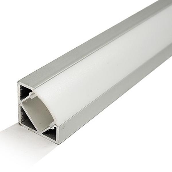 Perfil Alumínio c/ Difusor Opaco p/ Fita de LEDs - 2 mts