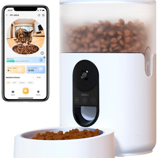 Dispensador Inteligente de Comida PF1 4L c/ Câmara 360º / 4MP 2.5K (Branco) - IMOU