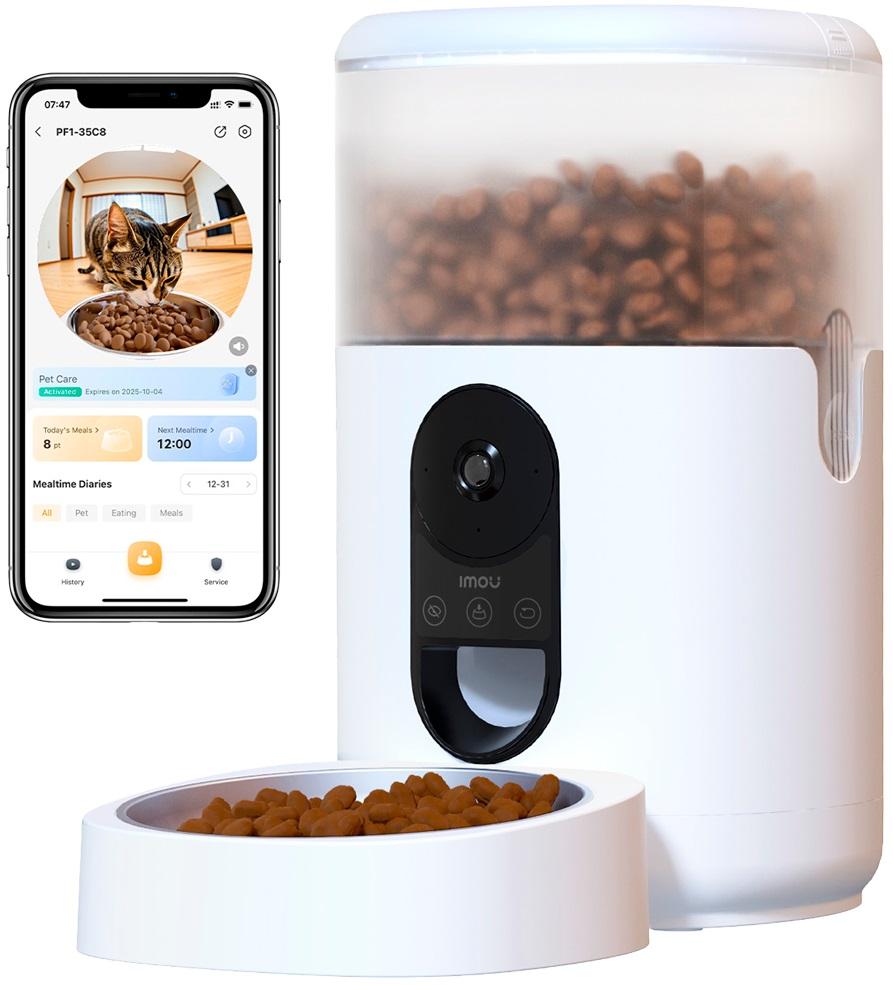 Dispensador Inteligente de Comida PF1 4L c/ Câmara 360º / 4MP 2.5K (Branco) - IMOU