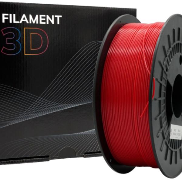 Filamento de Impressão 3D PETG 1,75mm 1Kg (Vermelho) - FILAMENT 3D