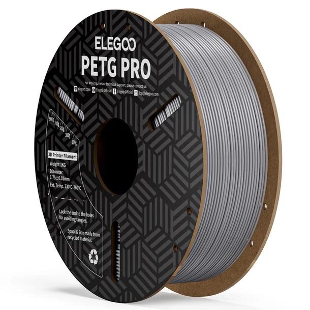 Filamento de Impressão 3D PETG Pro 1,75mm 1Kg (Cinzento) - ELEGOO