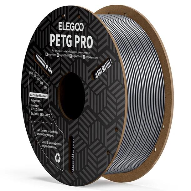 Filamento de Impressão 3D PETG Pro 1,75mm 1Kg (Prateado) - ELEGOO