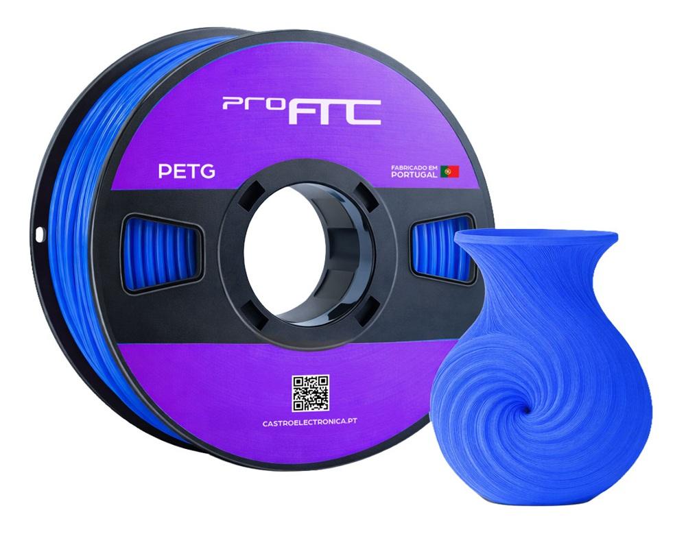 Filamento de Impressão 3D PETG 1,75mm 1Kg (Azul) - ProFTC