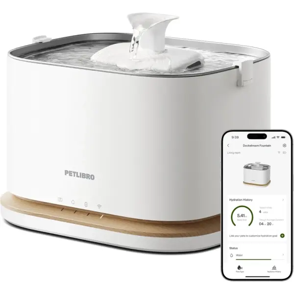 Fonte de Água Inteligente Dockstream 2.5L (Branco) - PETLIBRO
