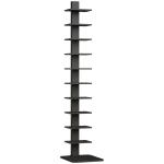 Estante de 11 Níveis Estilo Industrial Estante Estreita e Alta para Espaços Reduzidos 34,5x41,5x163,5 cm Preto