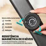 Bicicleta Estática com Encosto 8 Níveis de Resistência Bicicleta Banco Ajustável e Ecrã LCD 121 - 142x62x101 cm Preto