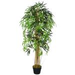 Bambu Artificial 150cm com Vaso Decorativo Planta Sintética Realística Ø18x150 cm Verde