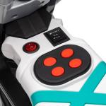 Mota Elétrica Infantil 6V com Farol Música Buzina Velocidade 3km/h Avance e Retrocesso 86x44x58cm Preto e Branco