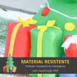 Árvore de Natal Insuflável 1,5 m com Decorações e Luzes LED Insuflável de Natal 65x75x150 cm Multicor