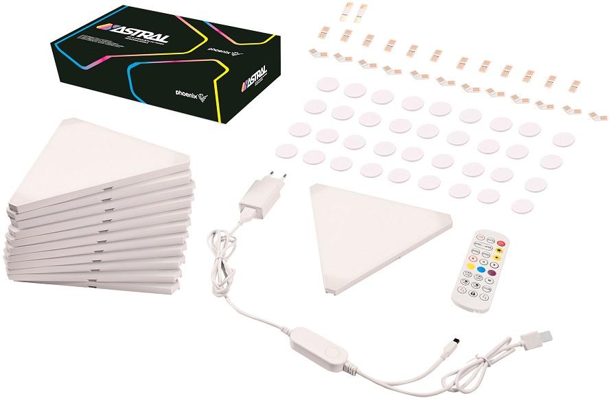 Kit de Iluminação Modular RGB Astral c/ Painéis Triangulares - PHOENIX