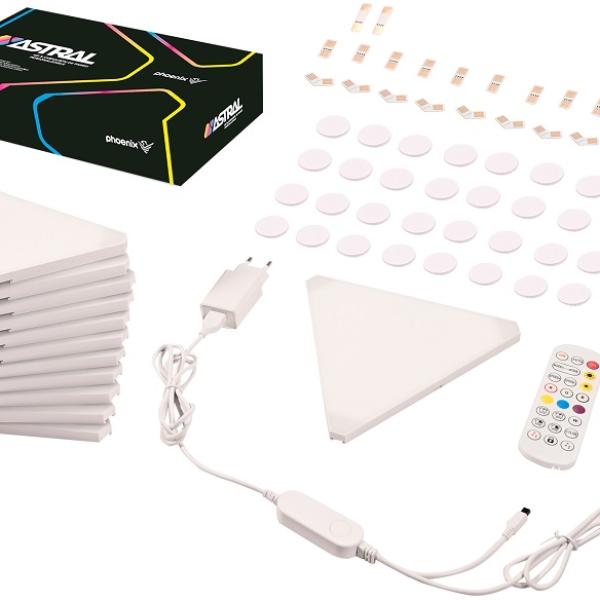 Kit de Iluminação Modular RGB Astral c/ Painéis Triangulares - PHOENIX