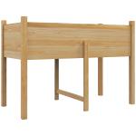 Mesa de Cultivo de Madeira Horta Elevada 115x55x80 cm com Tecido não Tecido para Cultivo de Plantas Verduras Flores Madeira