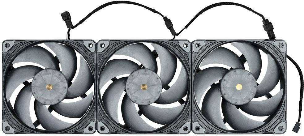 Pack 3x Ventoinhas 120mm PH - F120T30 4 Pinos PWM (Preta) - PHANTEKS