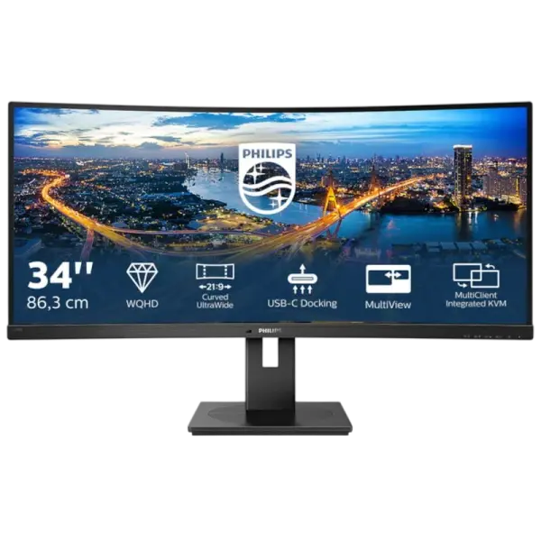 Monitor 34 B Line 346B1C/00 Quad HD LCD (Preto) - PHILIPS