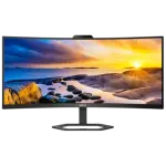 Monitor Profissional Ultrapanorámico Curvo Philips 34E1C5600HE 34" WQHD Webcam 100 Hz VA 300 cd/m² 4 ms HDMI DisplayPort USB - C Multimedia Regulavel em altura Preto
