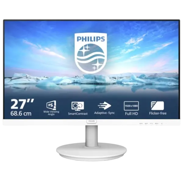 Monitor V Line IPS LCD 27 271V8AW/00 Full HD 75Hz (Branco) - PHILIPS