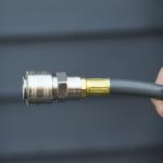 Carrete de Mangueira de Ar Comprimido Automático de 10 m Conector de 1/4'' BSP Suporte Giratório 180° para Parede Cinzento