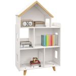 Estante para Crianças Organizador Infantil de 3 Níveis para Brinquedos 65x25x108,5 cm Branco