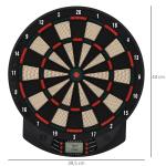 Alvo Eletrónico com 6 Dardos e 30 Pontas, Ecrã LCD, 26 Jogos e 185 Variações, para 8 Jogadores