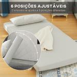 Poltrona 3 em 1 Sofá Cama Individual Dobrável com Encosto Ajustável em 6 Posições e Almofada 94x78x80 cm Bege