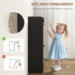 Sapateira Estreita com 3 Prateleiras Laterais e Prateleiras Ajustáveis para 15 Pares de Sapatos 83x24x90,5 cm Madeira e Preto
