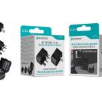 Adaptador de Viagem Universal 2 em 1 Novoteck PJ-019 – Compatível com EU/USA/AU/UK/JP/BR/CN