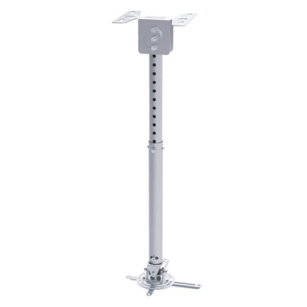 Suporte de Tecto Inclinável e Extensivel p/ Video Projector (Prateado) - TooQ