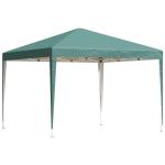 Tenda Dobrável 295x295x255 cm com Bolsa de Transporte Altura Ajustável Anti - UV para Terraço Pátio Verde