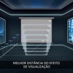 Tela de Projeção Elétrica 120 Polegadas Formato 4:3 com Comando à Distância 244x183 cm Branco