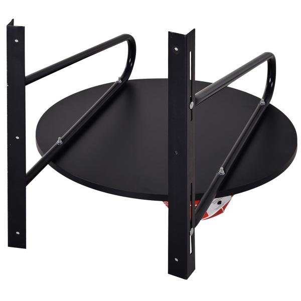 Pera de Boxe com Suporte de Parede com Plataforma Ajustável em Altura Suporte Giratório e Insuflador 60x73x80 cm Vermelho e Preto