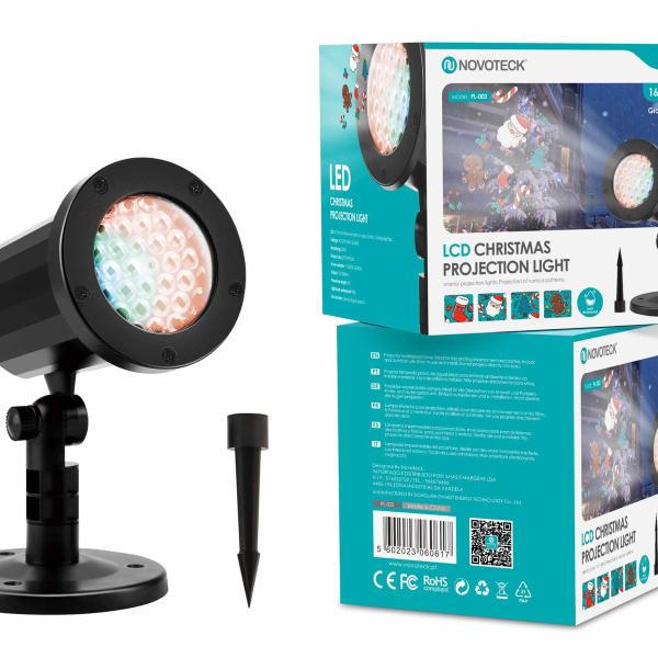 Projetor LED Natalino Novoteck PL-002 com Padrões Variados para Decoração
