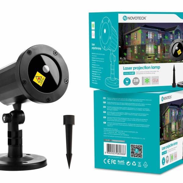Lâmpada de Projeção a Laser Novoteck PL-009 para Decoração Festiva
