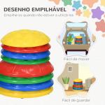 Conjunto de 8 Pedras de Equilíbrio Empilháveis com Base Antiderrapante para Equilíbrio e Promover a Coordenação Multicor