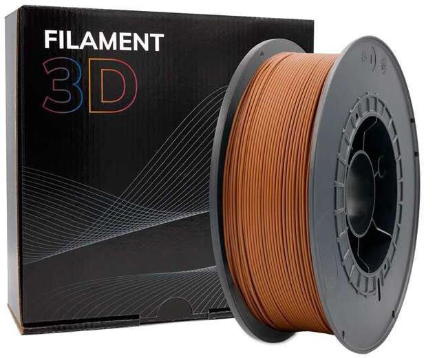 Filamento de Impressão 3D PLA 1,75mm 1Kg (Castanho) - FILAMENT 3D