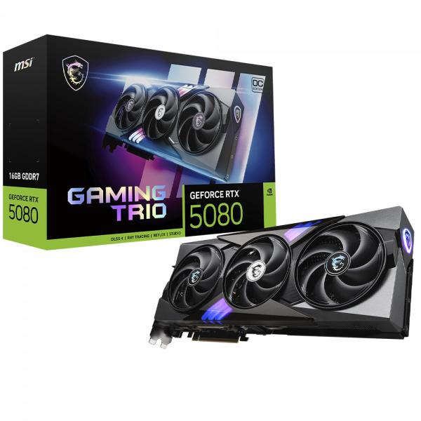 Placa Gráfica MSI Gaming Trio OC GeForce RTX 5080 16GB GDDR7