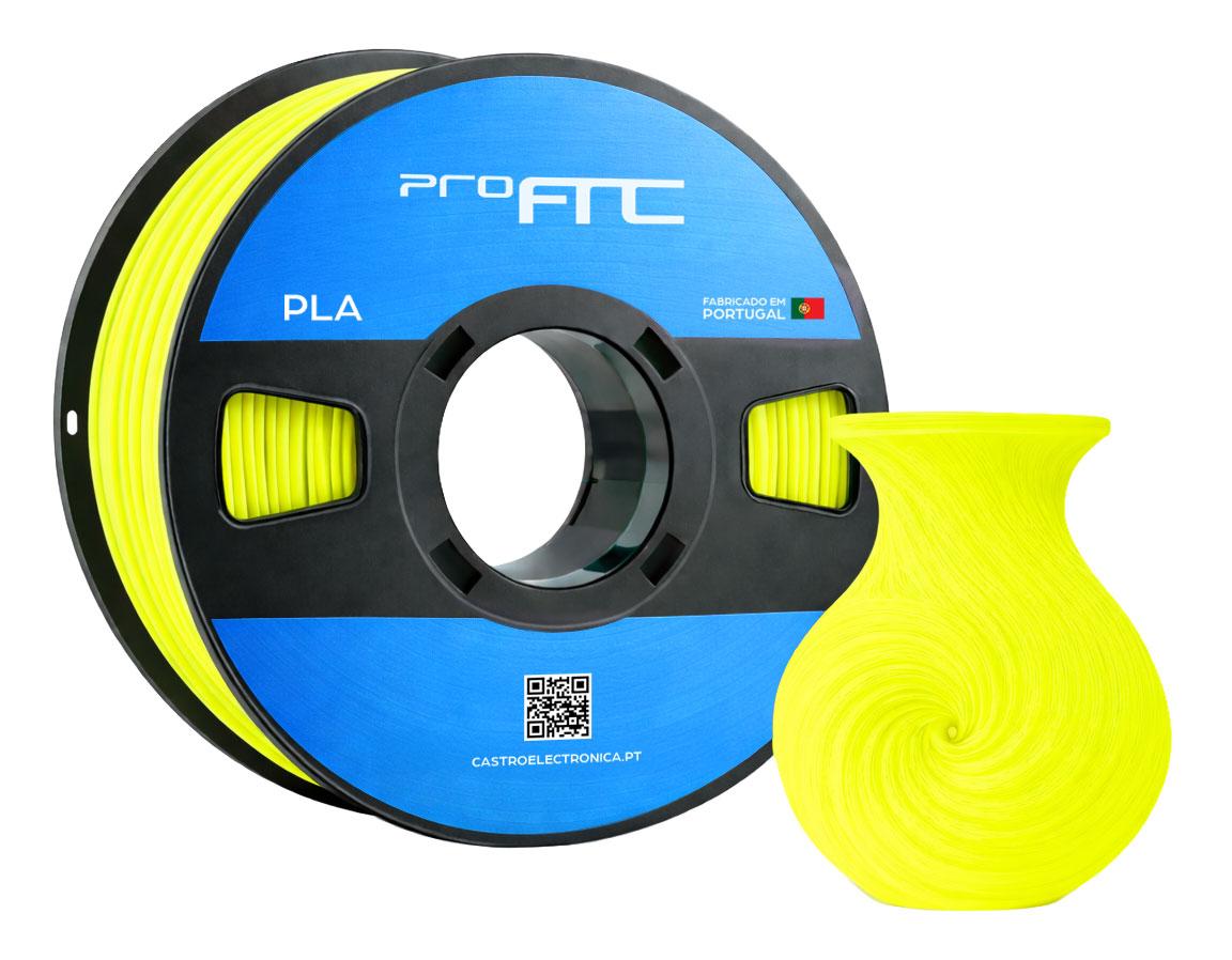 Filamento de Impressão 3D PLA 1,75mm 1Kg (Amarelo Ácido) - ProFTC