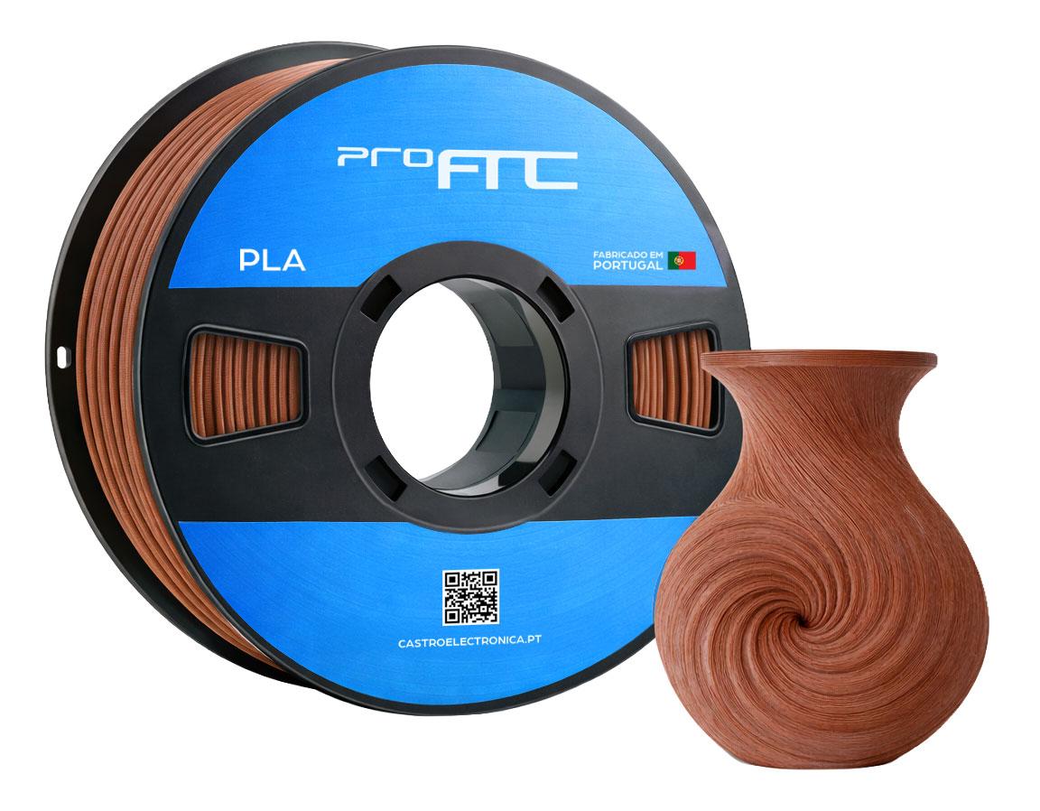 Filamento de Impressão 3D PLA 1,75mm 1Kg (Castanho) - ProFTC