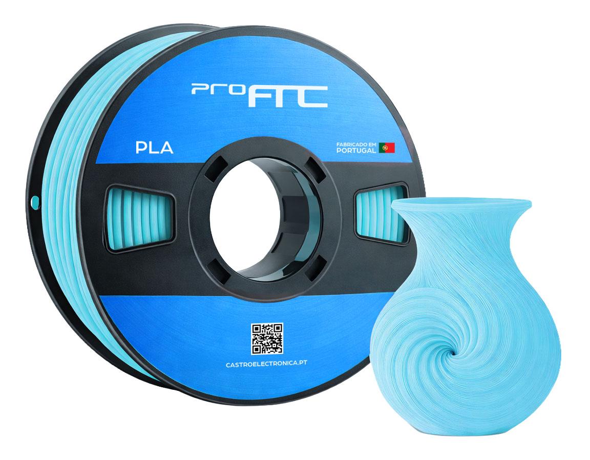 Filamento de Impressão 3D PLA 1,75mm 1Kg (Ciano) - ProFTC