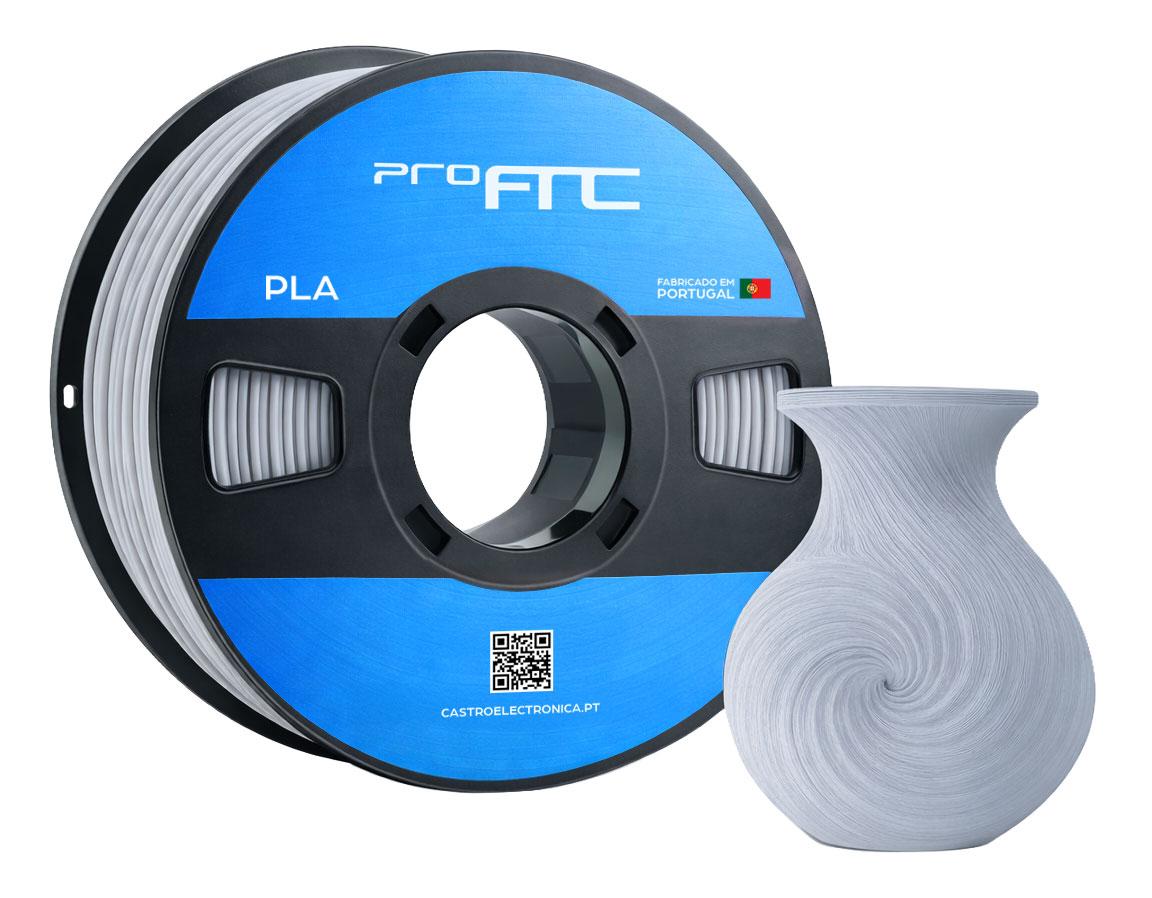 Filamento de Impressão 3D PLA 1,75mm 1Kg (Cinzento Frio) - ProFTC