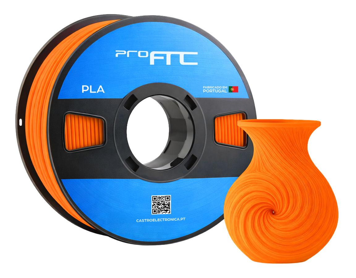 Filamento de Impressão 3D PLA 1,75mm 1Kg (Laranja Neon) - ProFTC