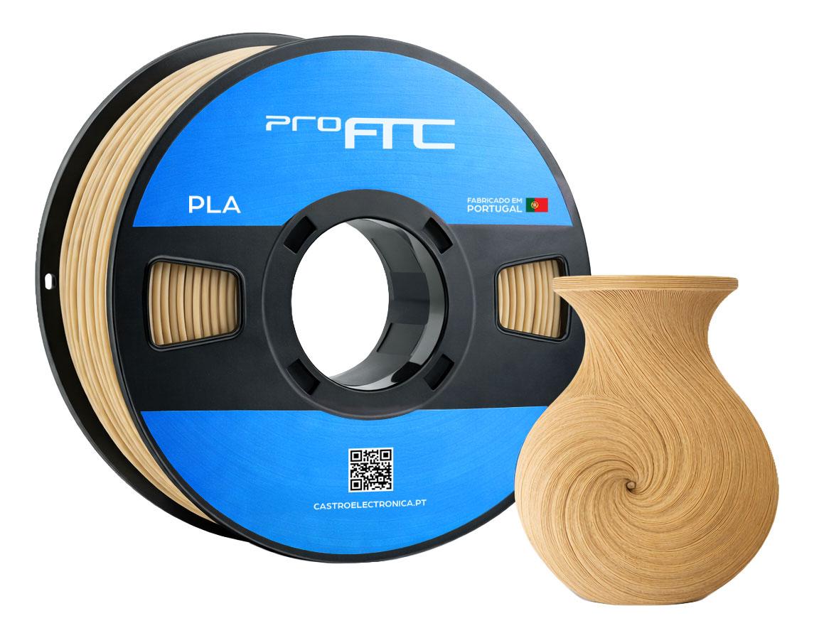 Filamento de Impressão 3D PLA 1,75mm 1Kg (Madeira) - ProFTC