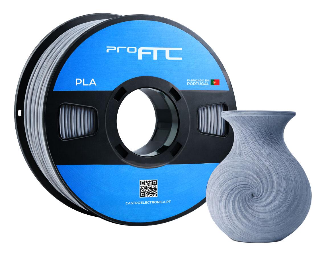 Filamento de Impressão 3D PLA 1,75mm 1Kg (Prateado) - ProFTC