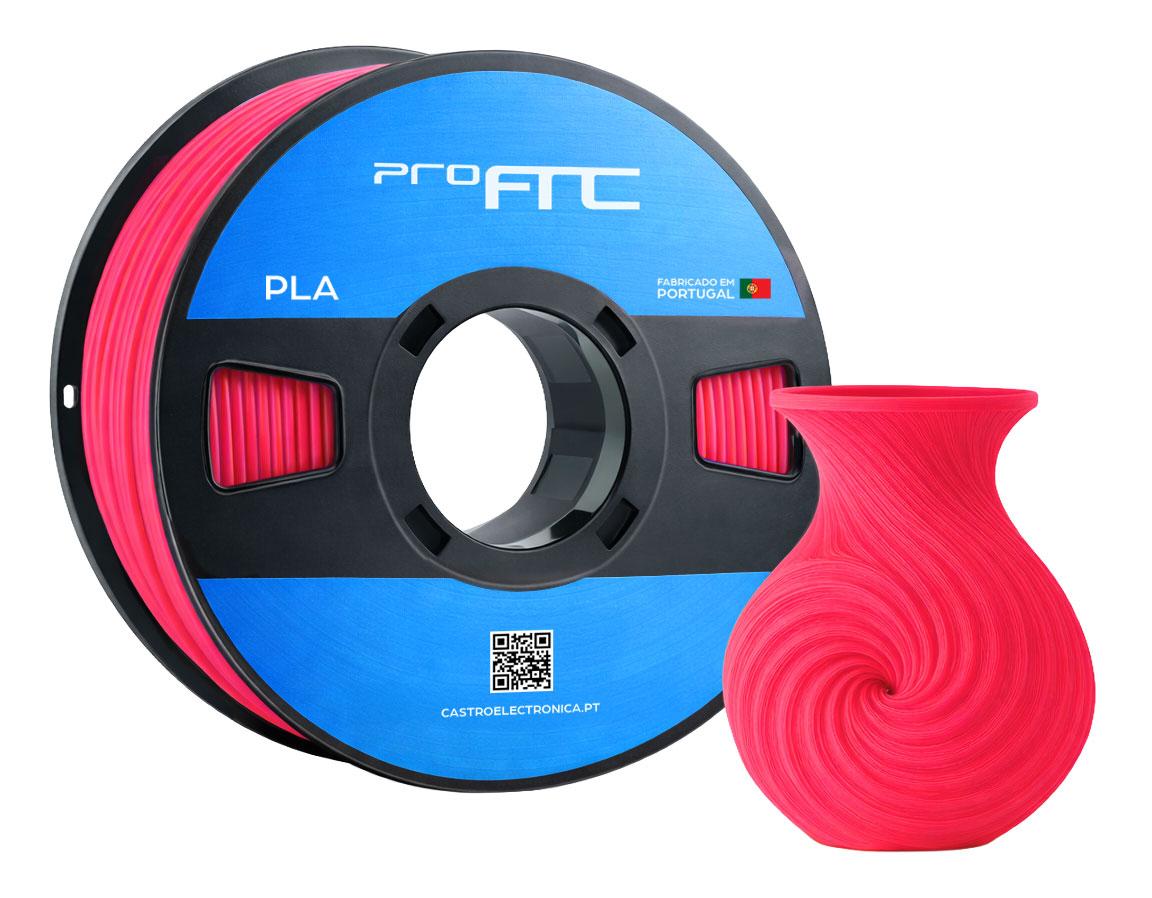 Filamento de Impressão 3D PLA 1,75mm 1Kg (Rosa Neon) - ProFTC