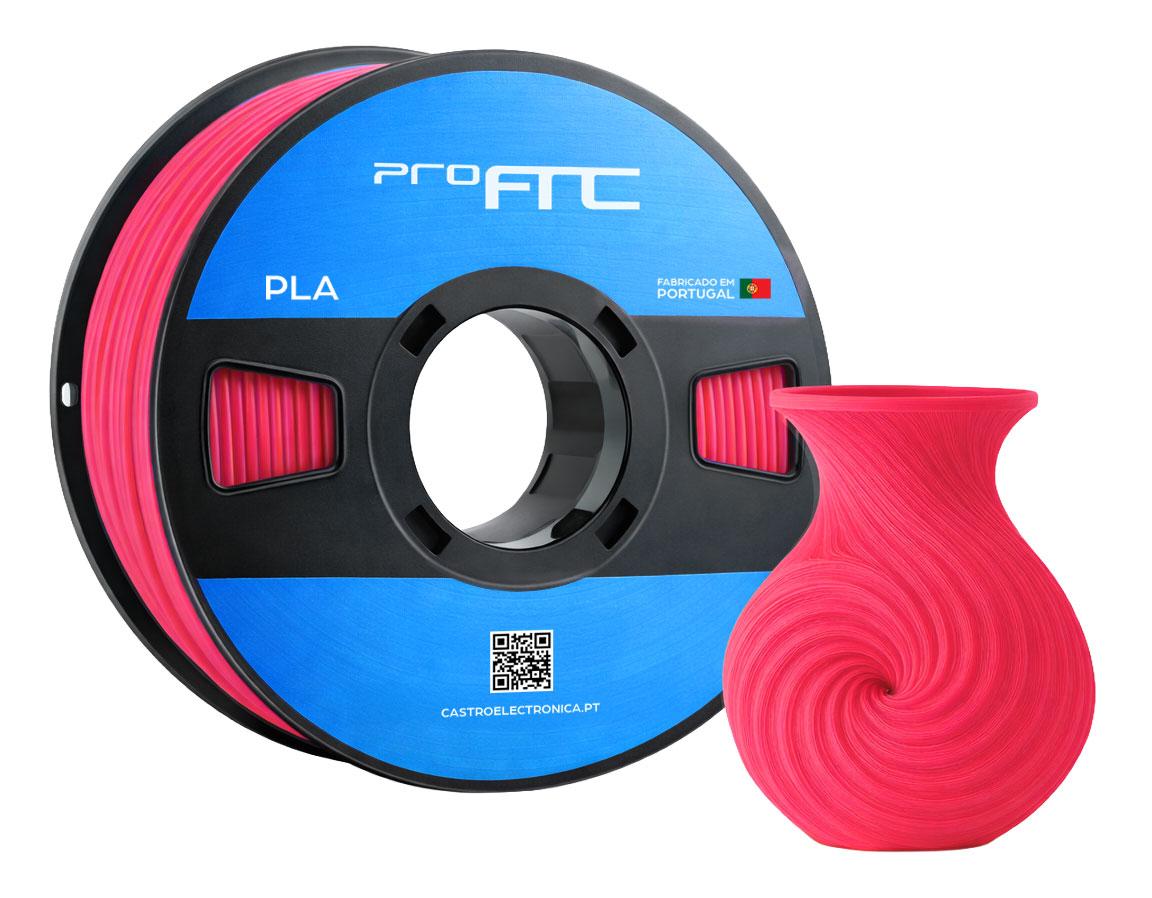 Filamento de Impressão 3D PLA 1,75mm 1Kg (Rosa Neon Intenso) - ProFTC