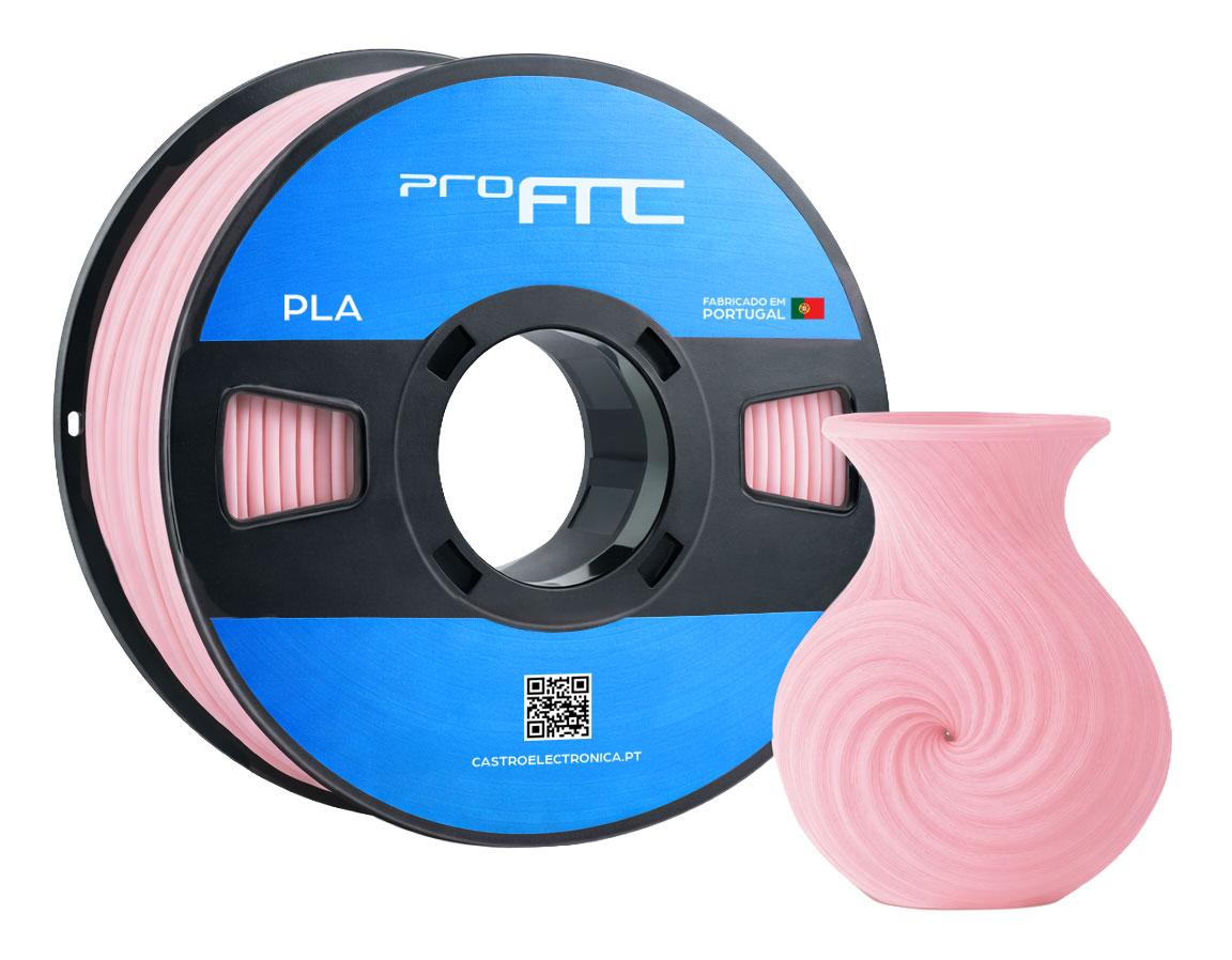 Filamento de Impressão 3D PLA 1,75mm 1Kg (Rosa Claro) - ProFTC