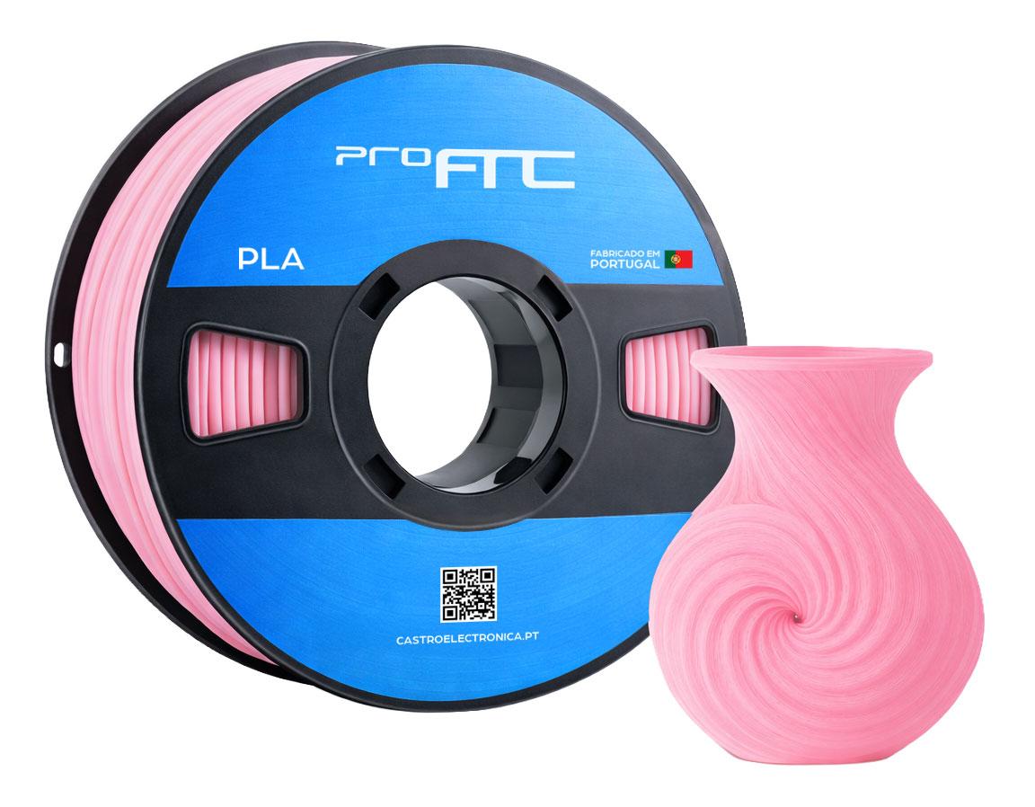 Filamento de Impressão 3D PLA 1,75mm 1Kg (Rosa Pastel) - ProFTC